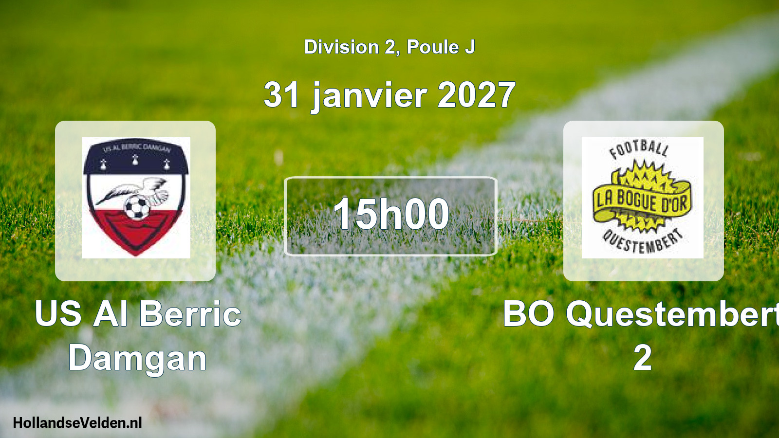 Match programmé: US Al Berric Damgan - BO Questembert 2 (31 janvier 2027)