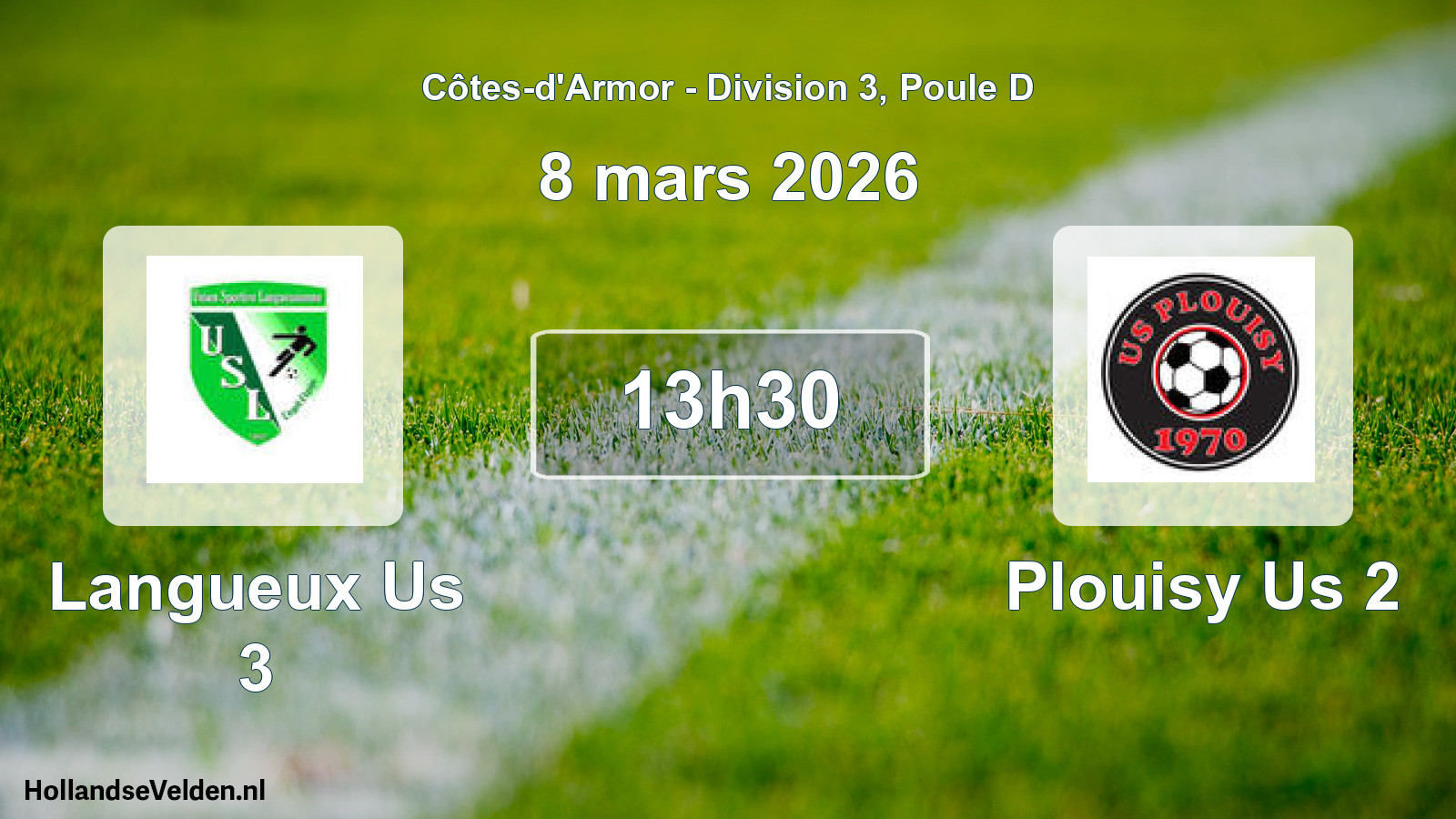 Scheduled Match: Langueux Us 3 - Plouisy Us 2 (8 March 2026)