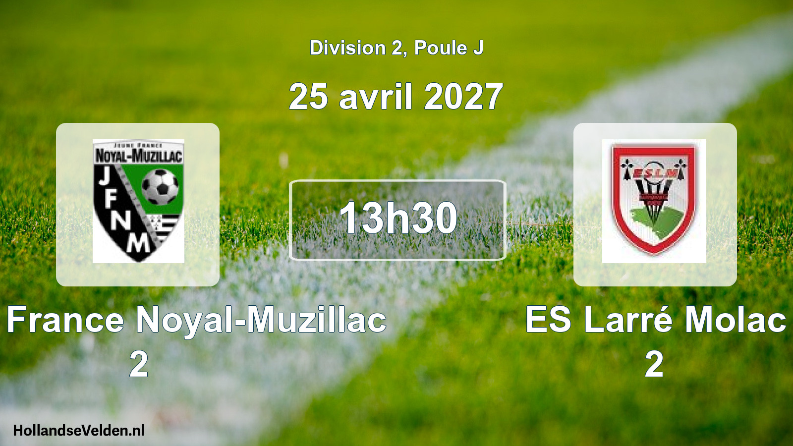 Match programmé: Jeune France Noyal-Muzillac 2 - ES Larré Molac 2 (25 avril 2027)