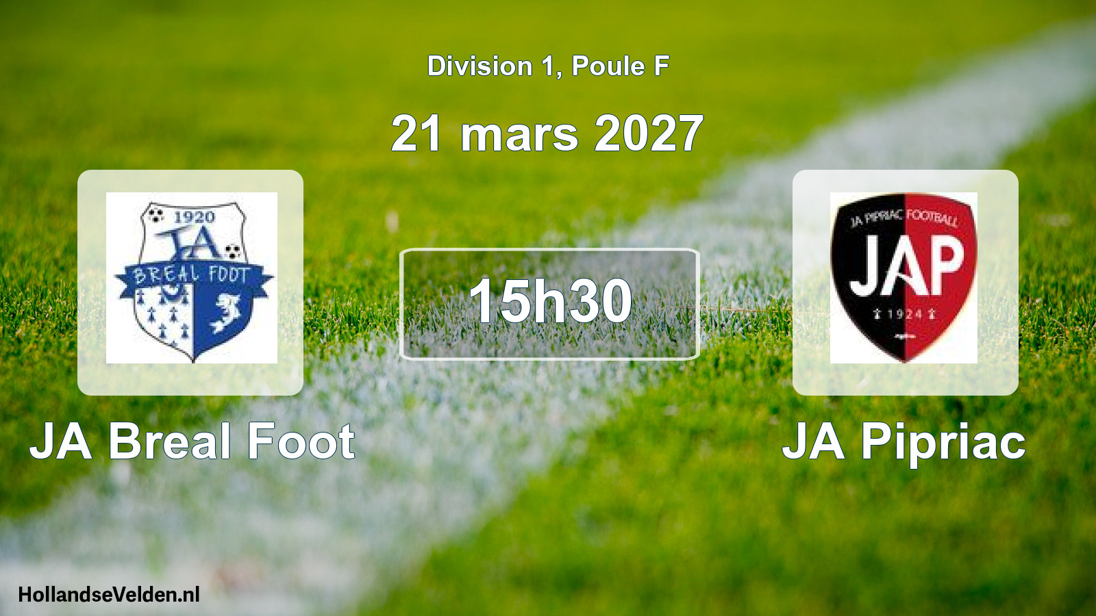 Match programmé: JA Breal Foot - JA Pipriac (21 mars 2027)