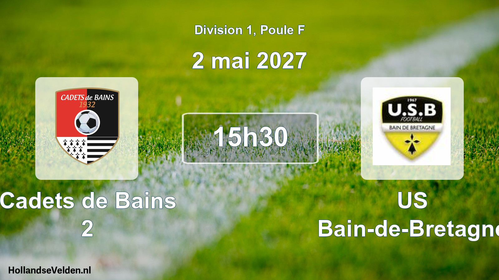 Match programmé: Cadets de Bains 2 - US Bain-de-Bretagne (2 mai 2027)
