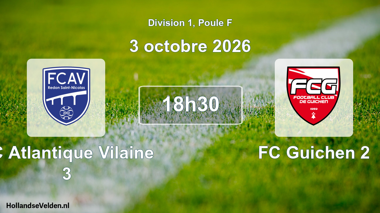 Scheduled Match: FC Atlantique Vilaine 3 - FC Guichen 2 (3 October 2026)