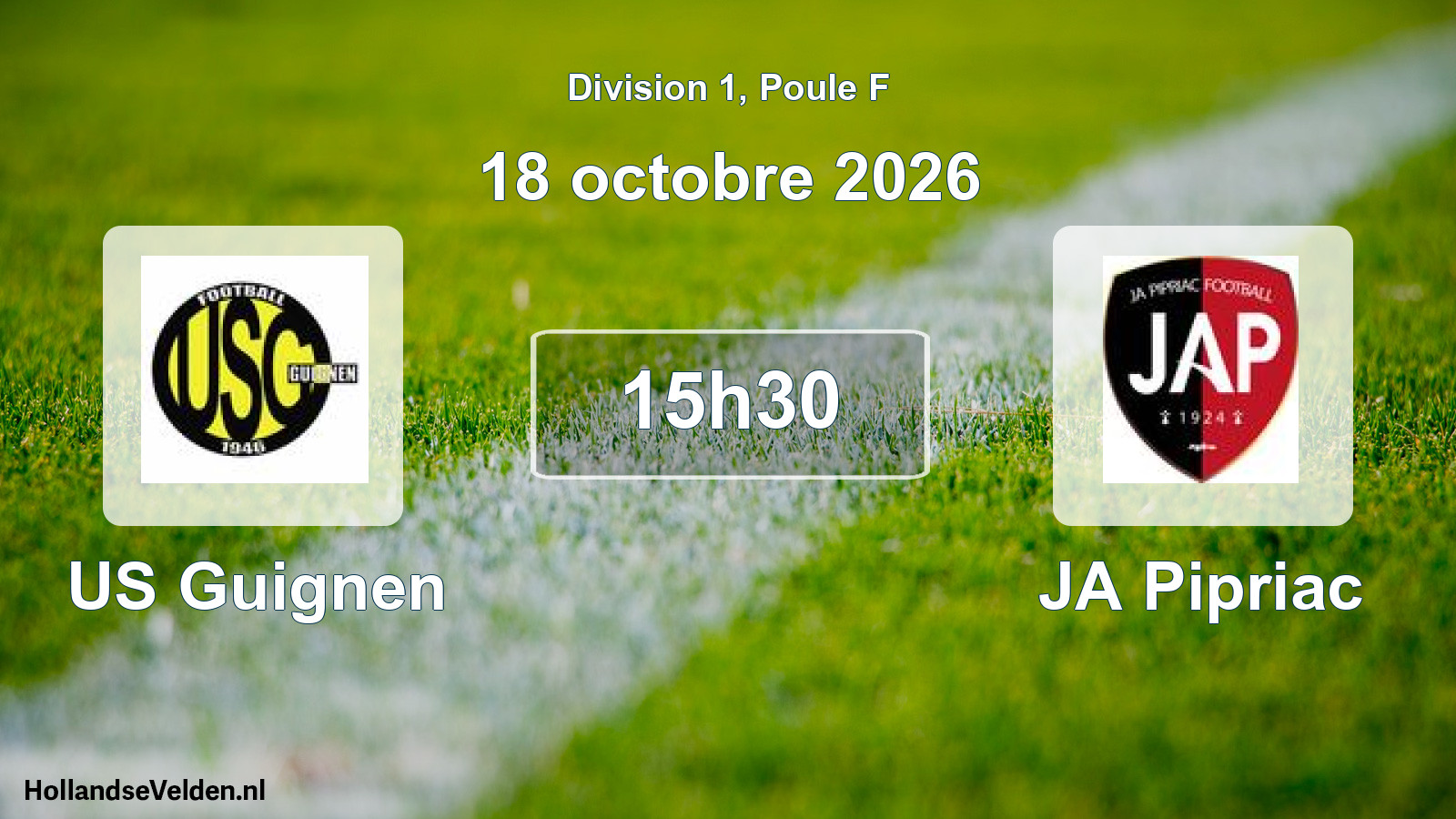 Match programmé: US Guignen - JA Pipriac (18 octobre 2026)