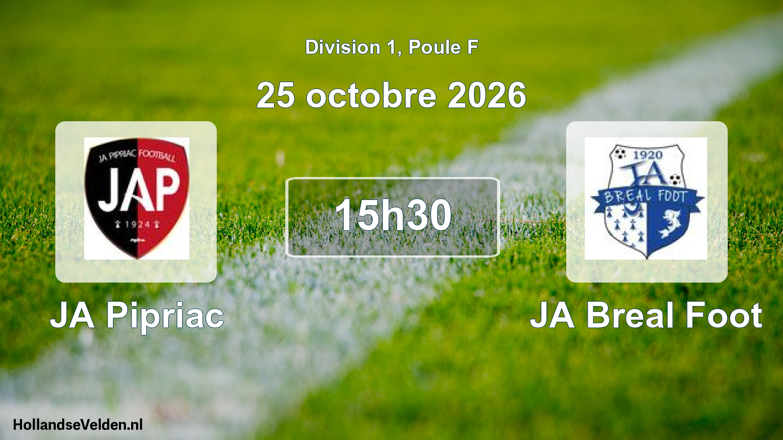 Scheduled Match: JA Pipriac - JA Breal Foot (25 October 2026)