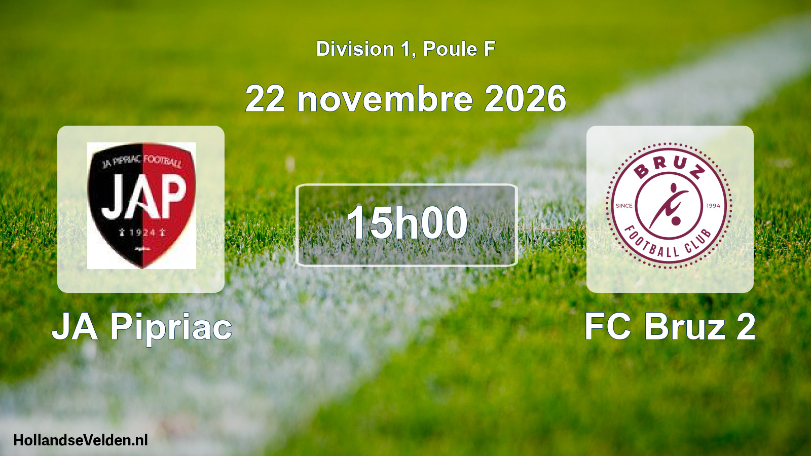 Scheduled Match: JA Pipriac - FC Bruz 2 (22 November 2026)