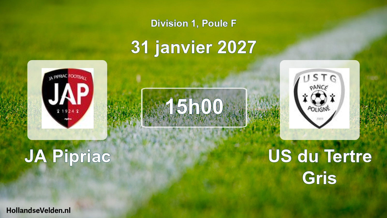 Scheduled Match: JA Pipriac - US du Tertre Gris (31 January 2027)