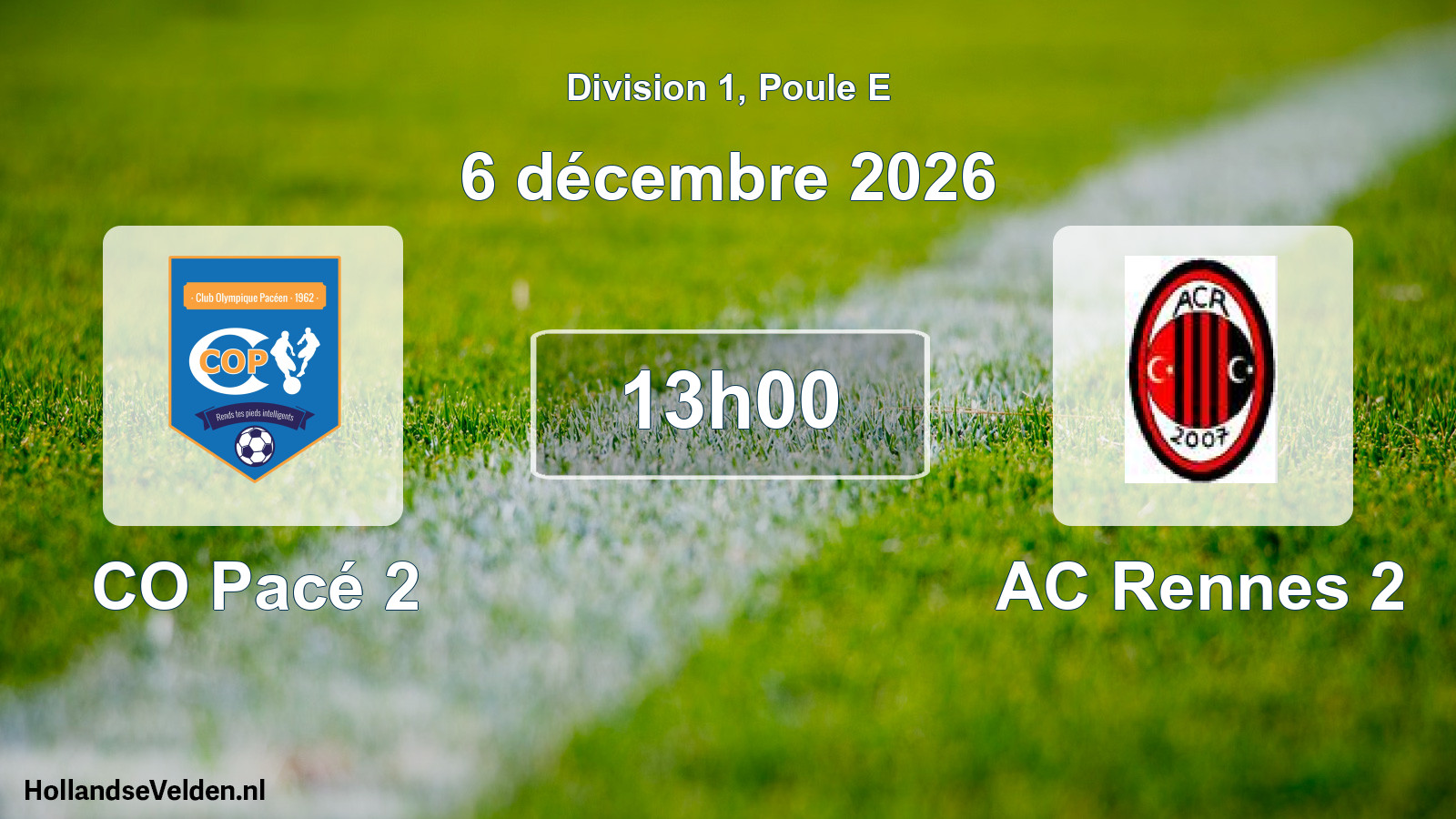 Scheduled Match: CO Pacé 2 - AC Rennes 2 (6 December 2026)