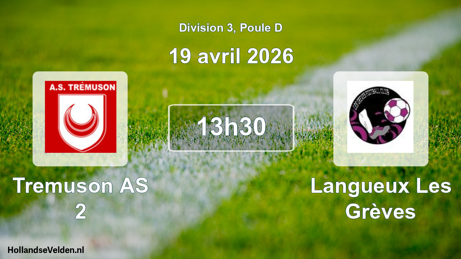 Scheduled Match: Tremuson AS 2 - Langueux Les Grèves (19 April 2026)
