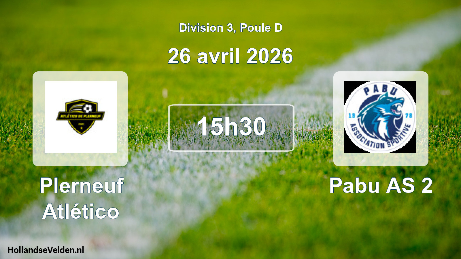Geplande wedstrijd: Plerneuf Atlético - Pabu AS 2 (26 april 2026)