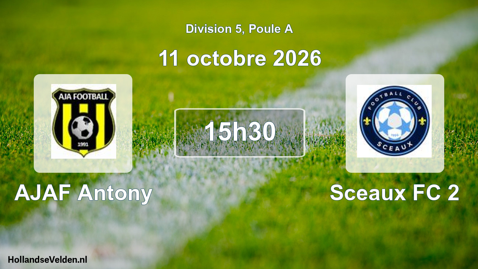 Scheduled Match: AJAF Antony - Sceaux FC 2 (11 October 2026)