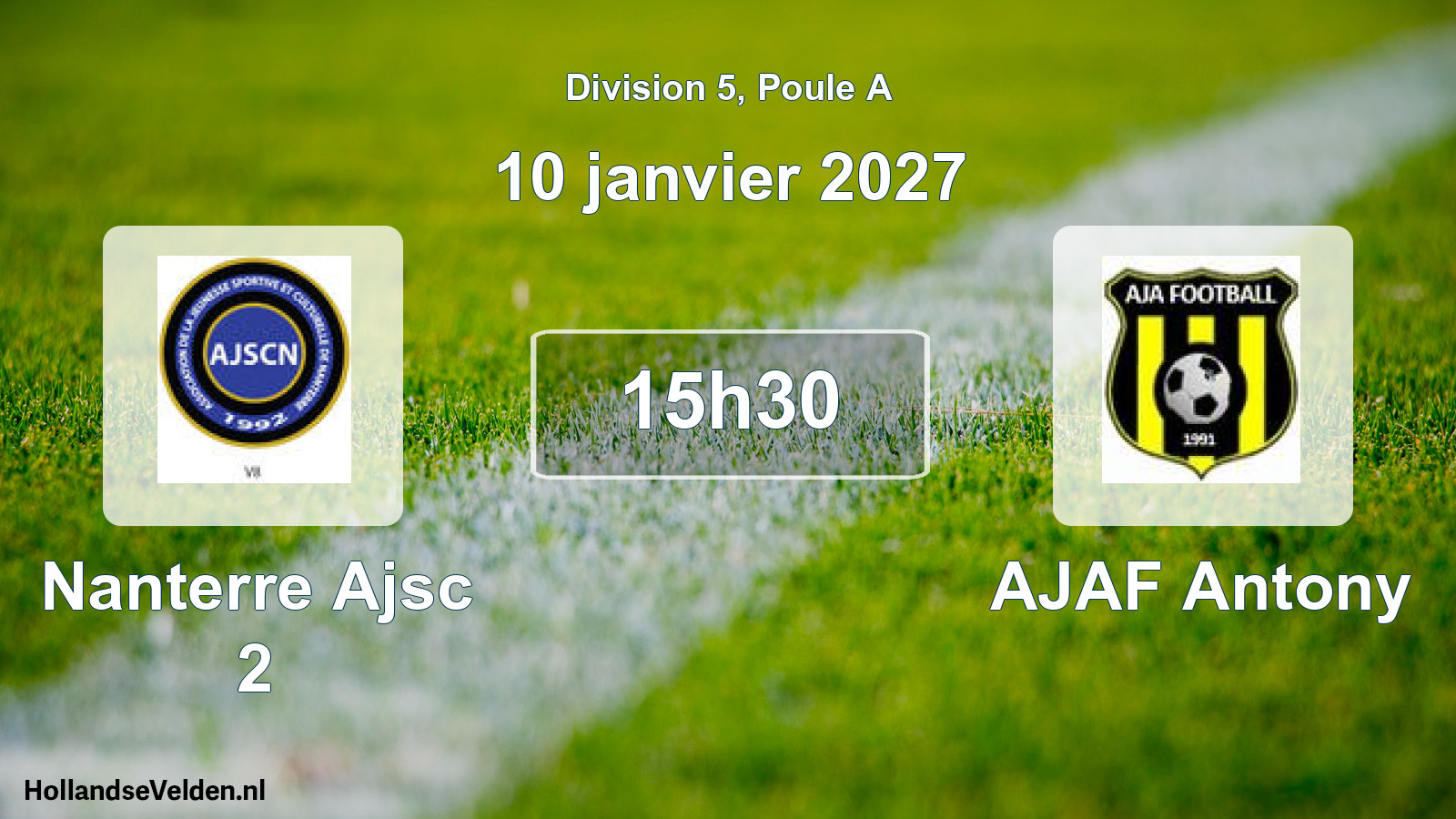 Scheduled Match: Nanterre Ajsc 2 - AJAF Antony (10 January 2027)