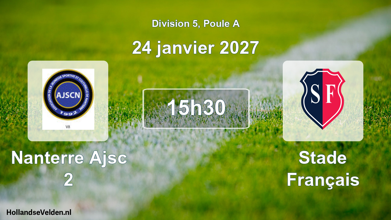 Scheduled Match: Nanterre Ajsc 2 - Stade Français (24 January 2027)