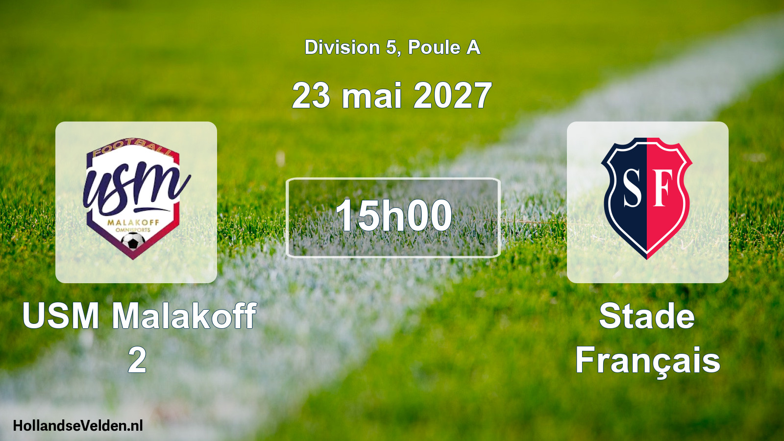 Geplande wedstrijd: USM Malakoff 2 - Stade Français (23 mei 2027)
