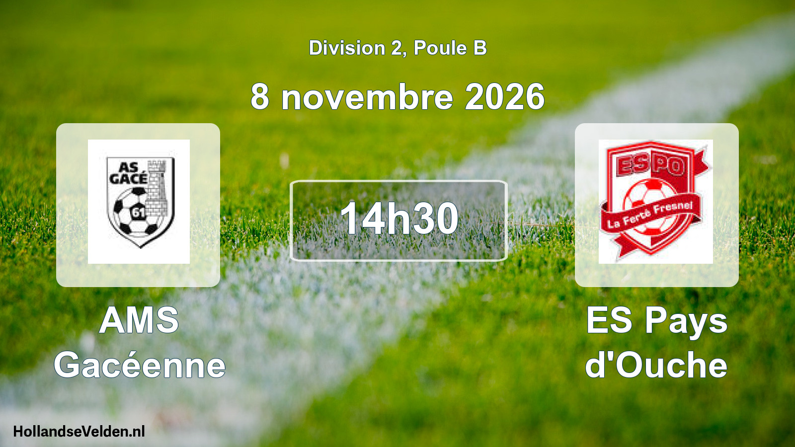 Match programmé: AMS Gacéenne - ES Pays d'Ouche (8 novembre 2026)