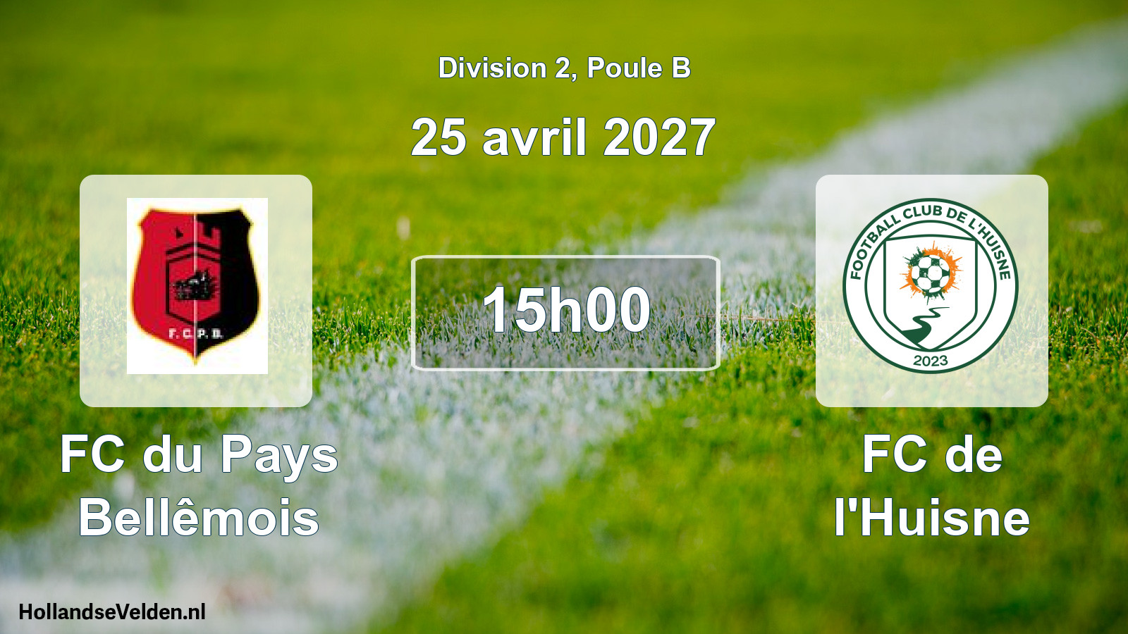 Match programmé: FC du Pays Bellêmois - FC de l'Huisne (25 avril 2027)