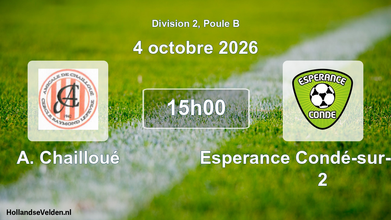 Match programmé: A. Chailloué - Esperance Condé-sur-Sarthe 2 (4 octobre 2026)