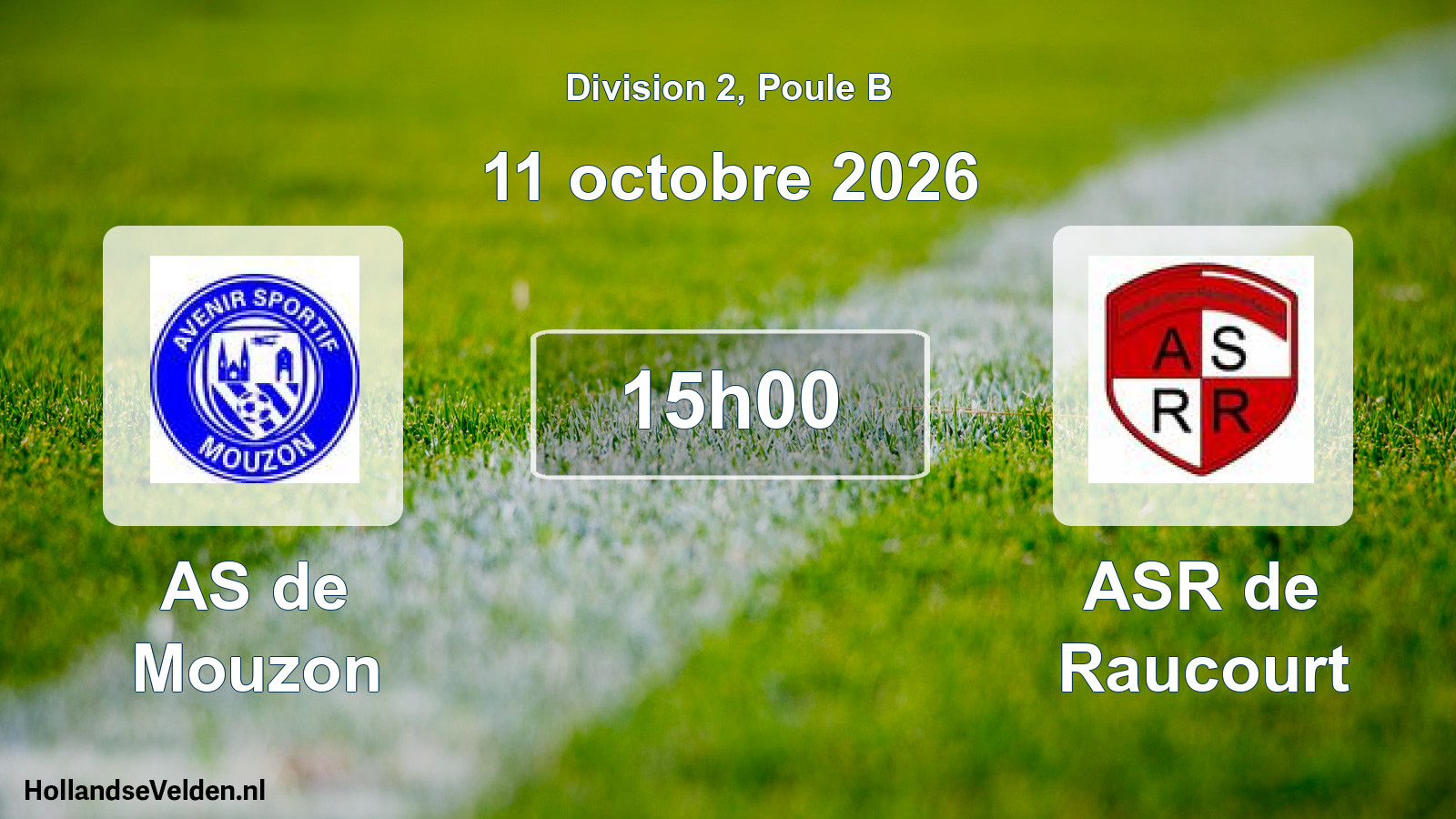 Match programmé: AS de Mouzon - ASR de Raucourt (11 octobre 2026)
