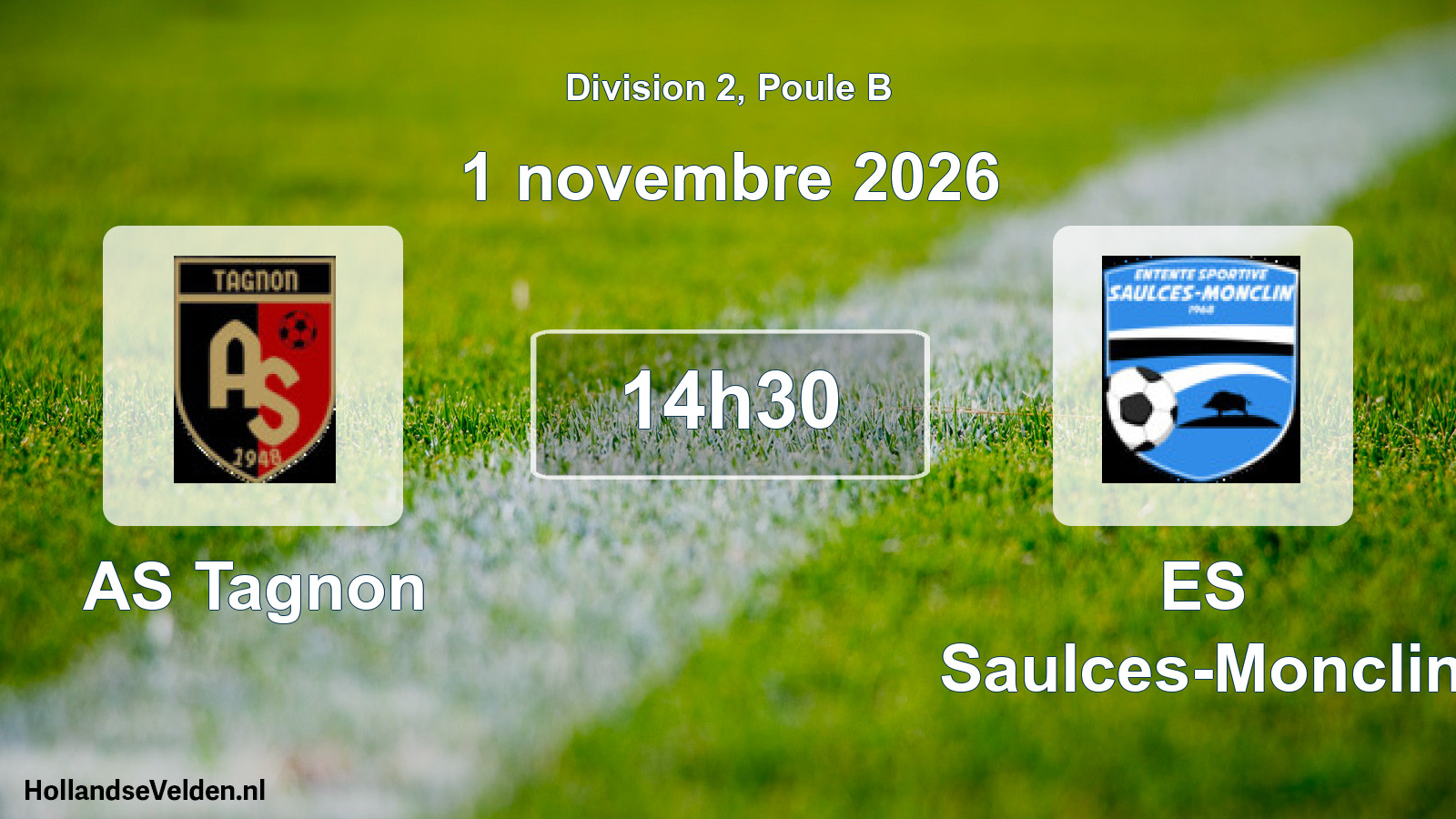 Match programmé: AS Tagnon - ES Saulces-Monclin (1 novembre 2026)
