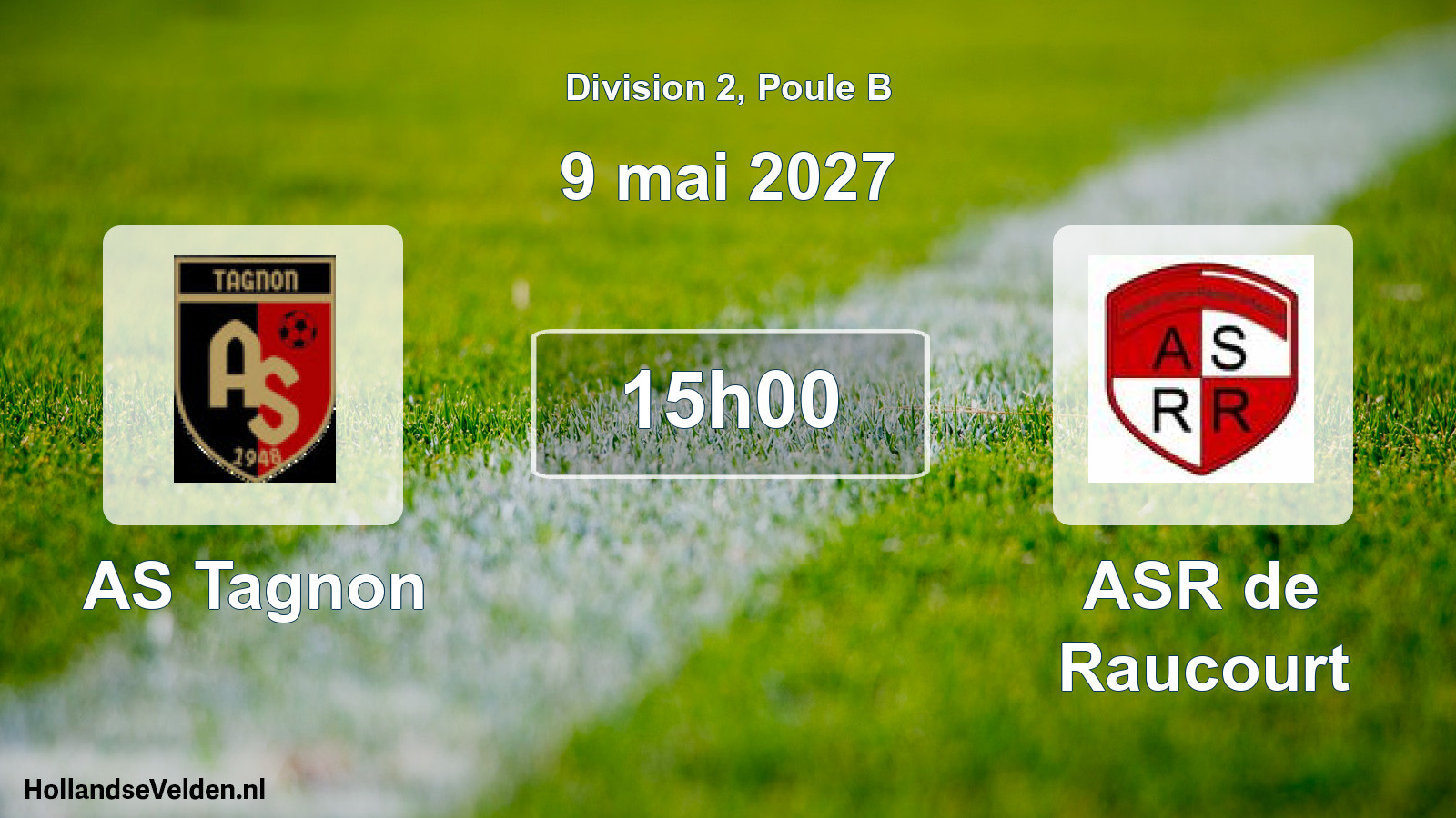 Match programmé: AS Tagnon - ASR de Raucourt (9 mai 2027)