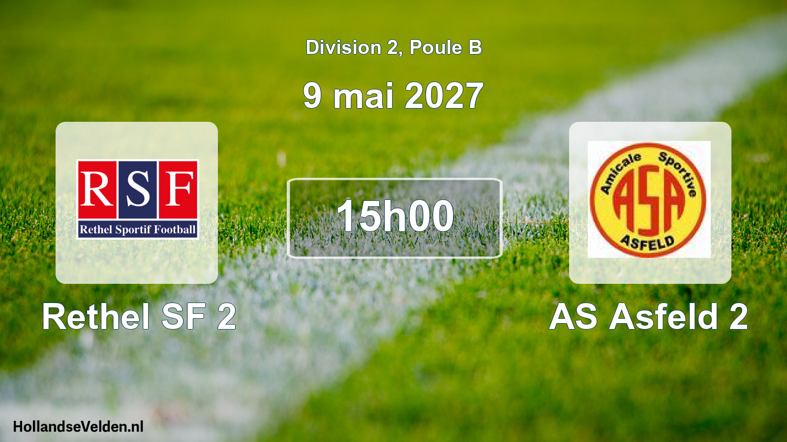 Match programmé: Rethel SF 2 - AS Asfeld 2 (9 mai 2027)