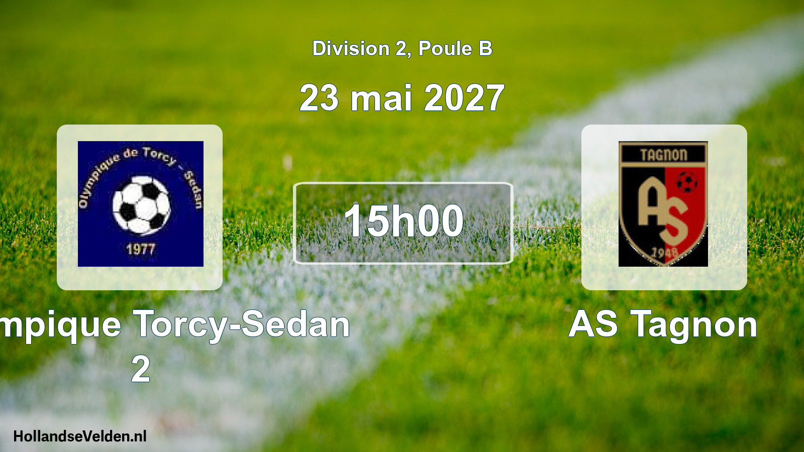 Match programmé: Olympique Torcy-Sedan 2 - AS Tagnon (23 mai 2027)
