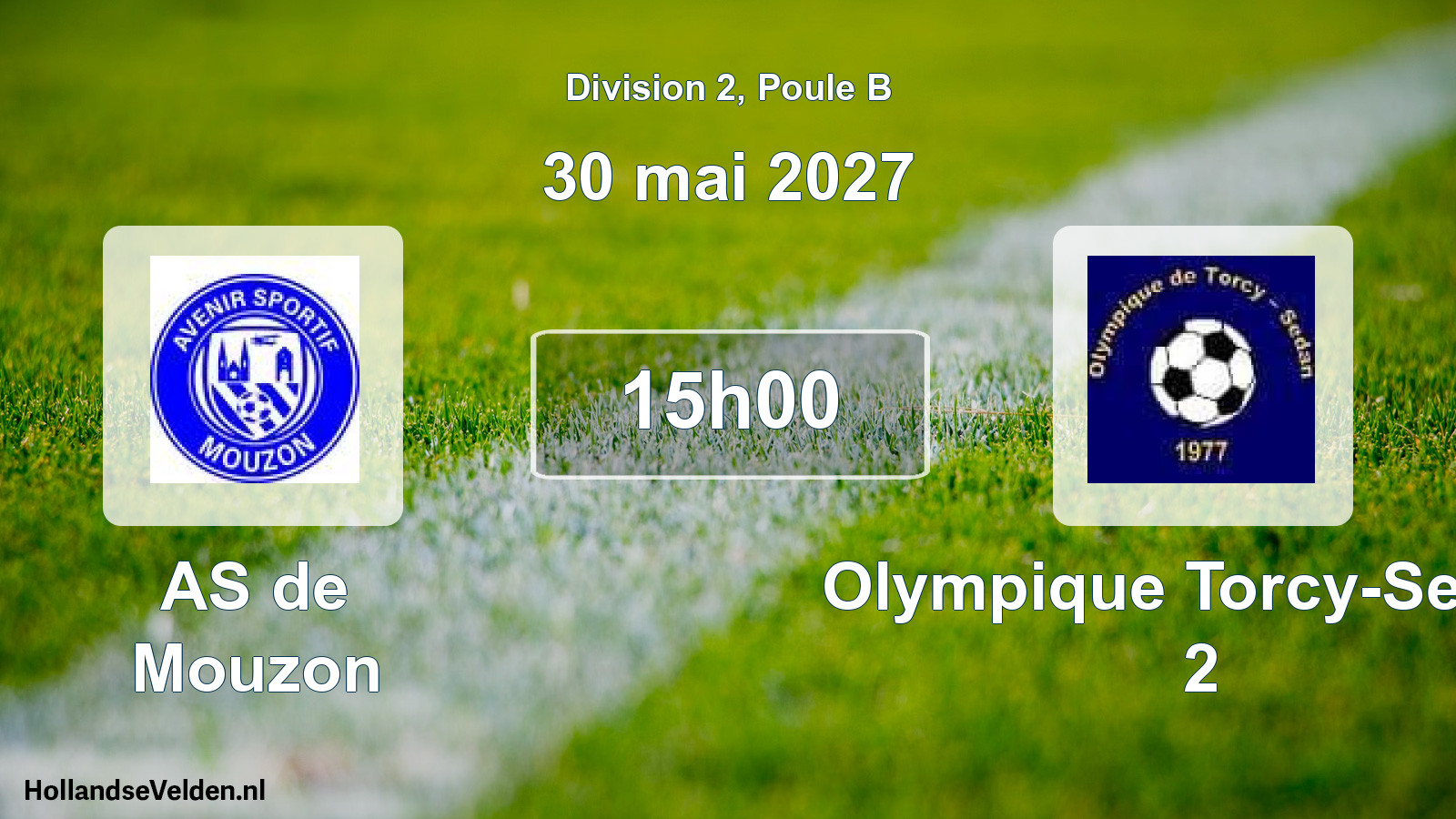 Match programmé: AS de Mouzon - Olympique Torcy-Sedan 2 (30 mai 2027)