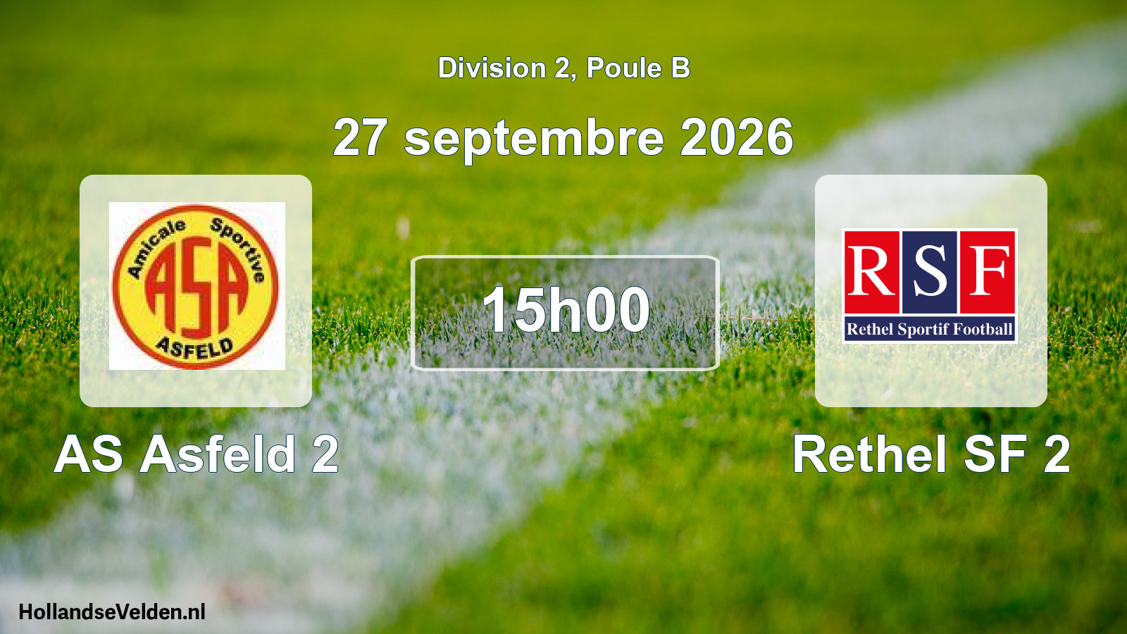 Scheduled Match: AS Asfeld 2 - Rethel SF 2 (27 September 2026)