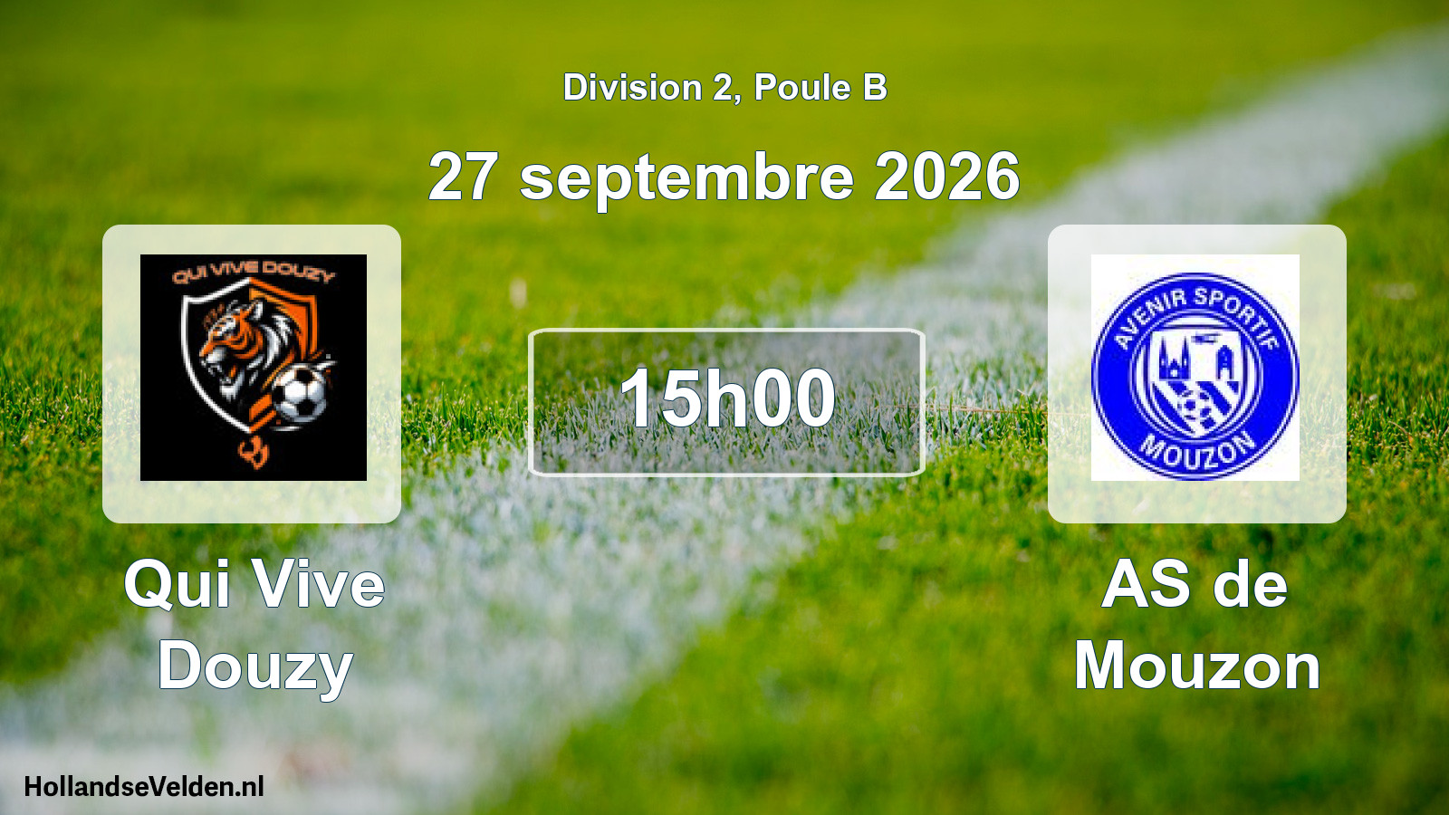 Match programmé: Qui Vive Douzy - AS de Mouzon (27 septembre 2026)