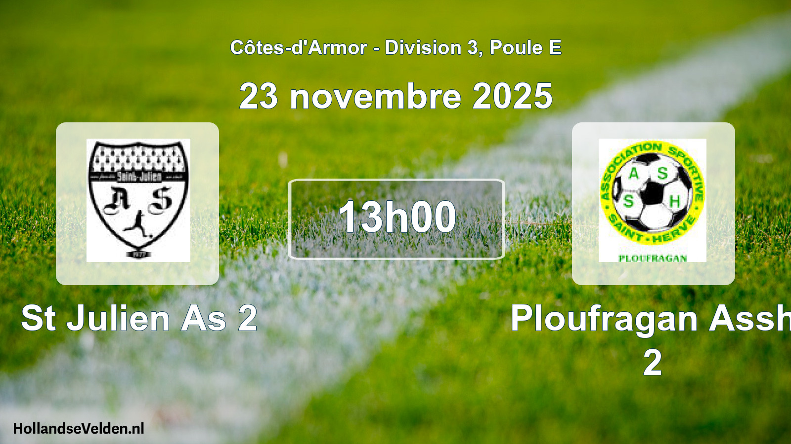 Geplande wedstrijd: St Julien As 2 - Ploufragan Assh 2 (23 november 2025)