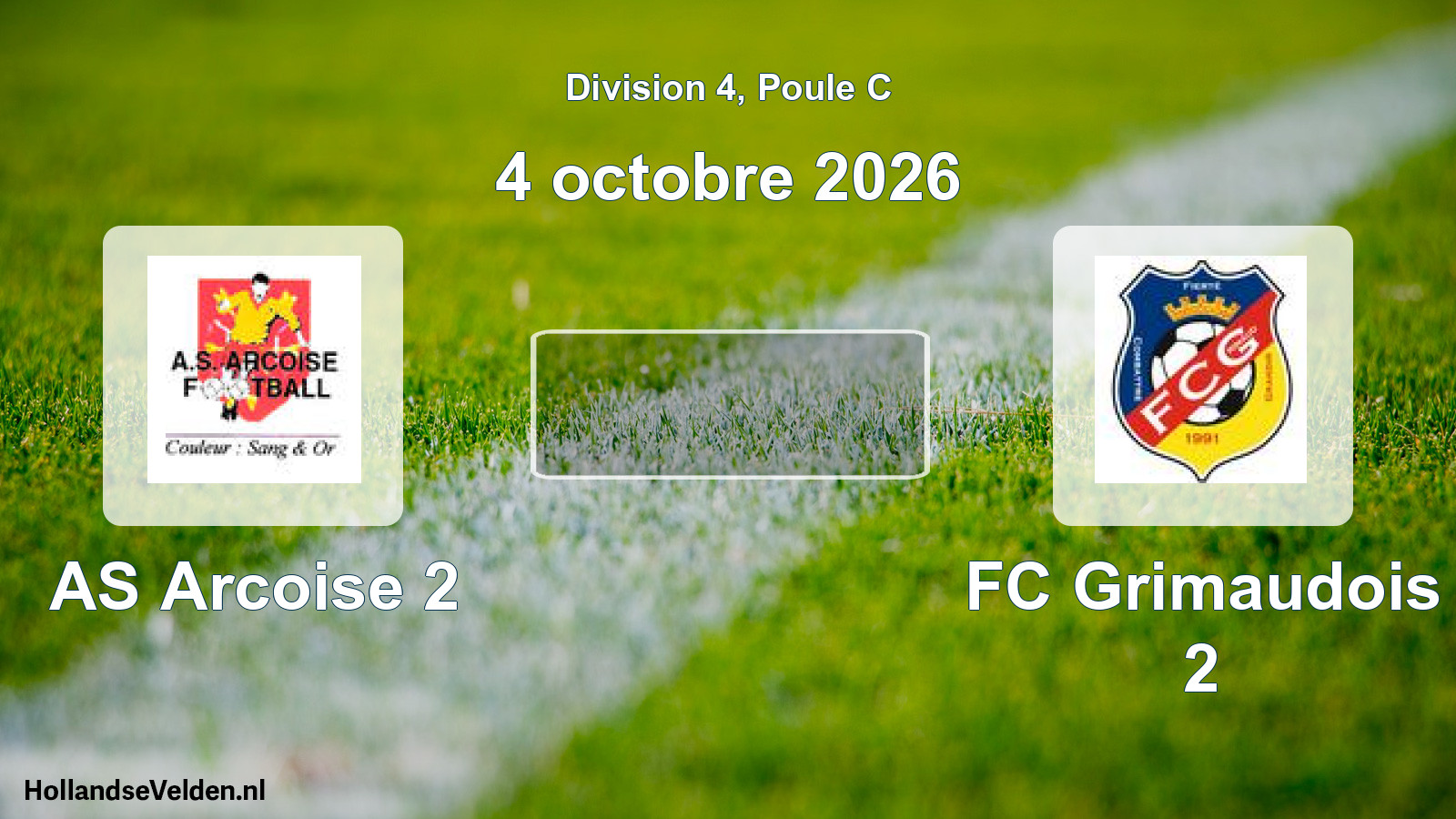 Geplande wedstrijd: AS Arcoise 2 - FC Grimaudois 2 (4 oktober 2026)