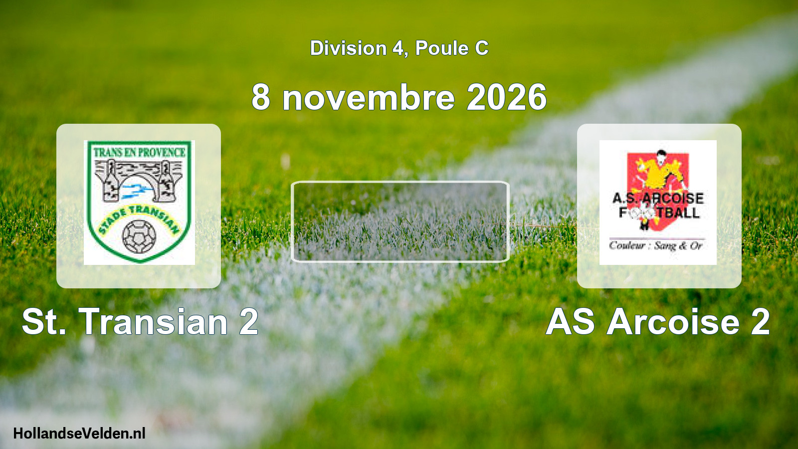 Match programmé: St. Transian 2 - AS Arcoise 2 (8 novembre 2026)