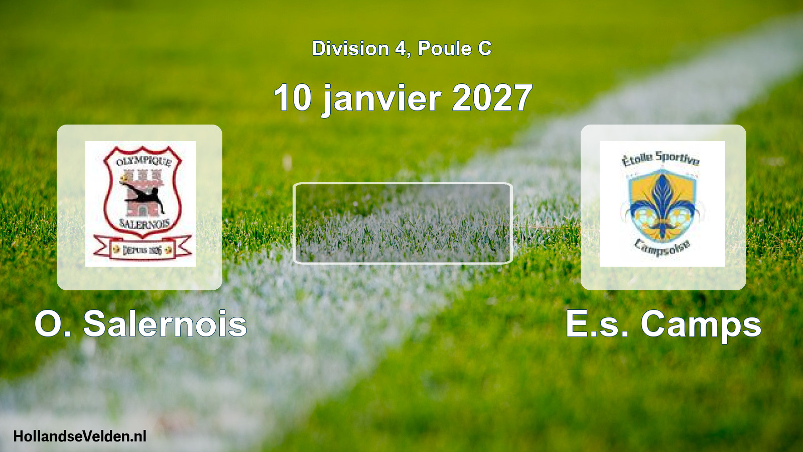 Match programmé: O. Salernois - E.s. Camps (10 janvier 2027)