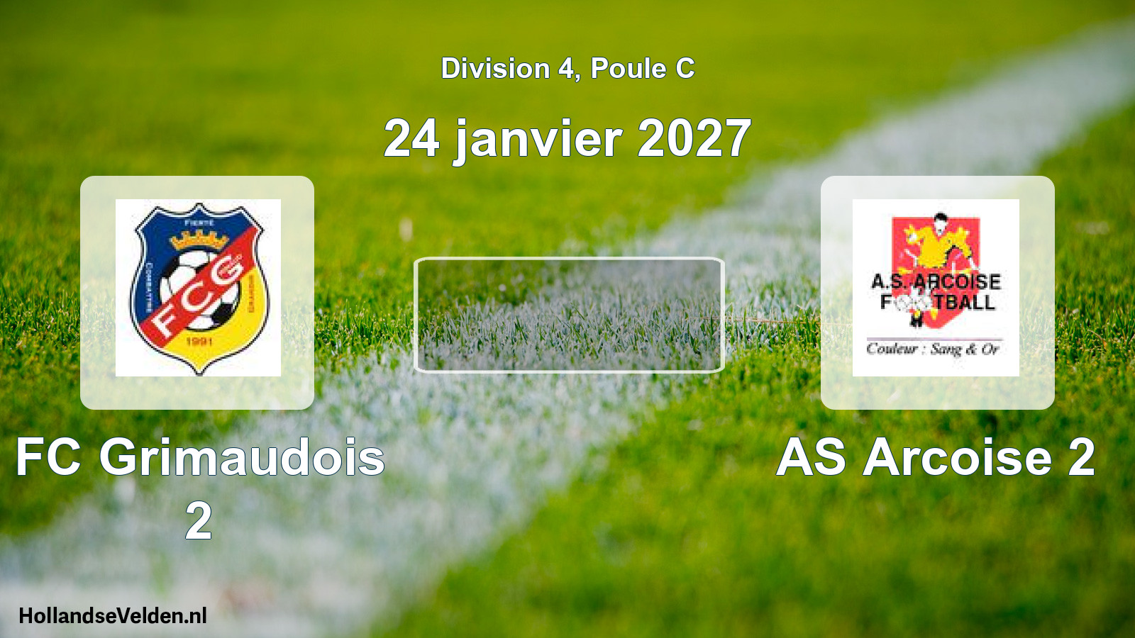 Match programmé: FC Grimaudois 2 - AS Arcoise 2 (24 janvier 2027)