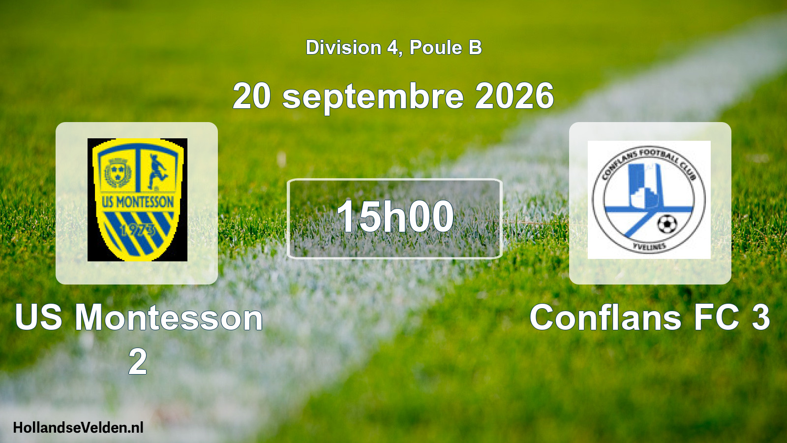 Geplande wedstrijd: US Montesson 2 - Conflans FC 3 (20 september 2026)