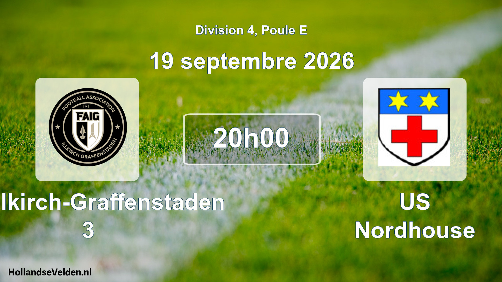Scheduled Match: FA Illkirch-Graffenstaden 3 - US Nordhouse (19 September 2026)