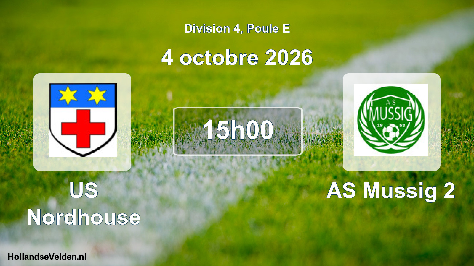 Scheduled Match: US Nordhouse - AS Mussig 2 (4 October 2026)