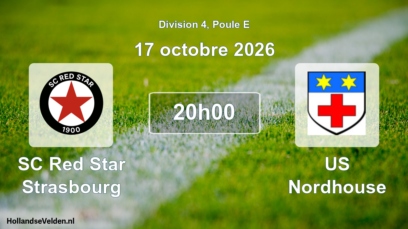 Match programmé: SC Red Star Strasbourg - US Nordhouse (17 octobre 2026)