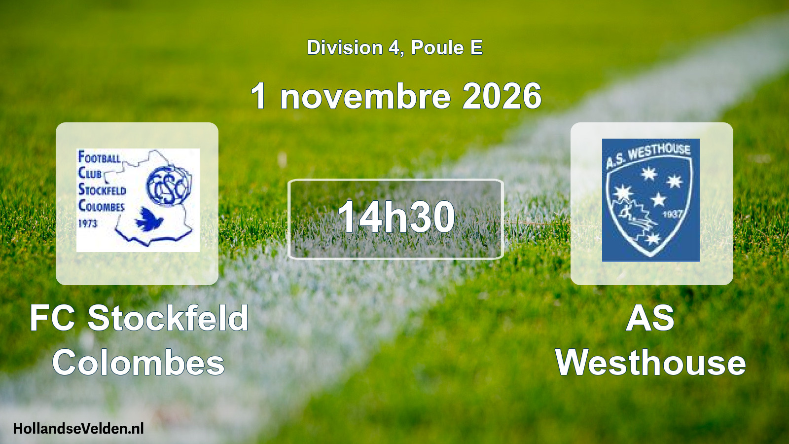 Match programmé: FC Stockfeld Colombes - AS Westhouse (1 novembre 2026)