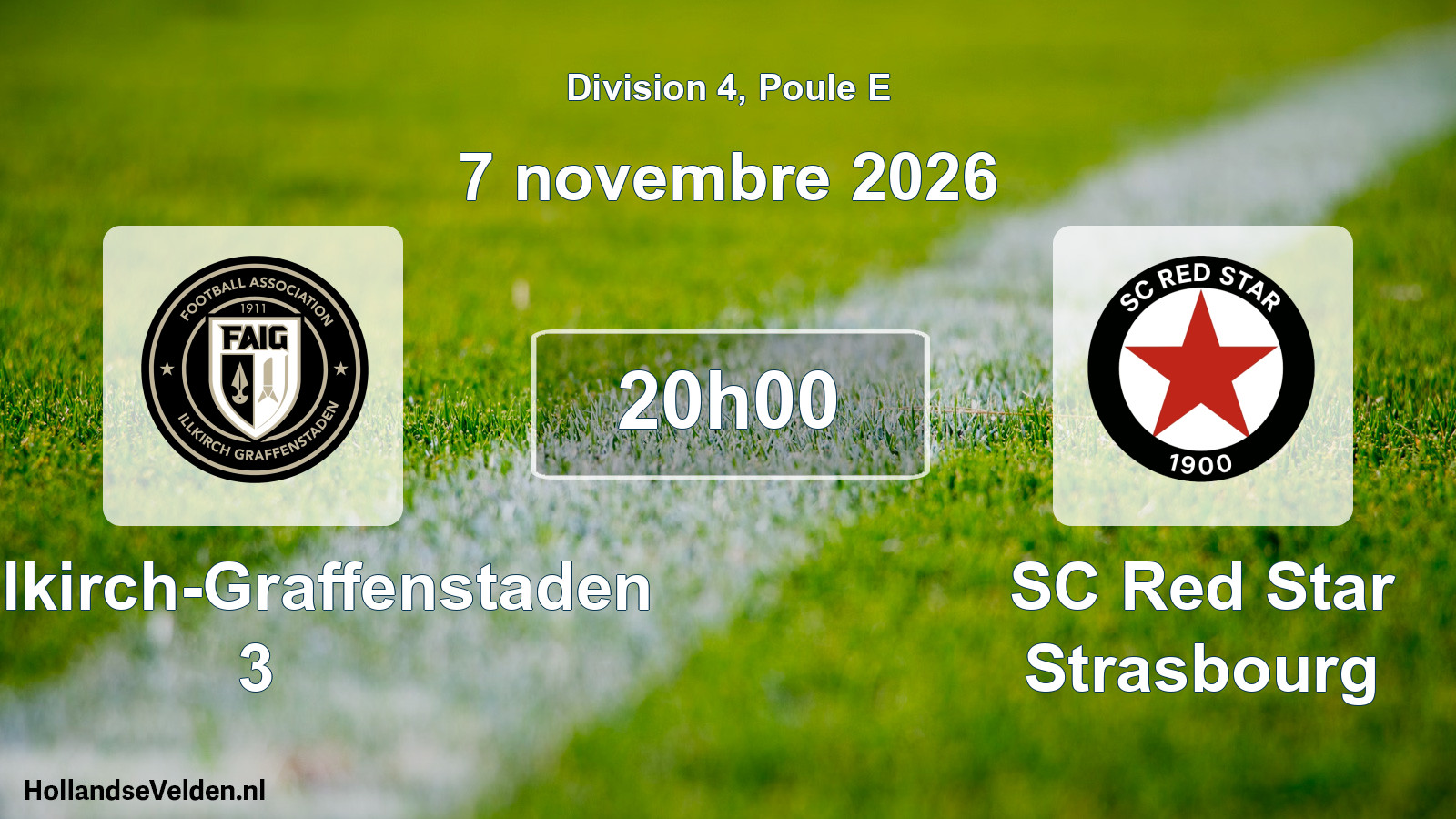 Scheduled Match: FA Illkirch-Graffenstaden 3 - SC Red Star Strasbourg (7 November 2026)