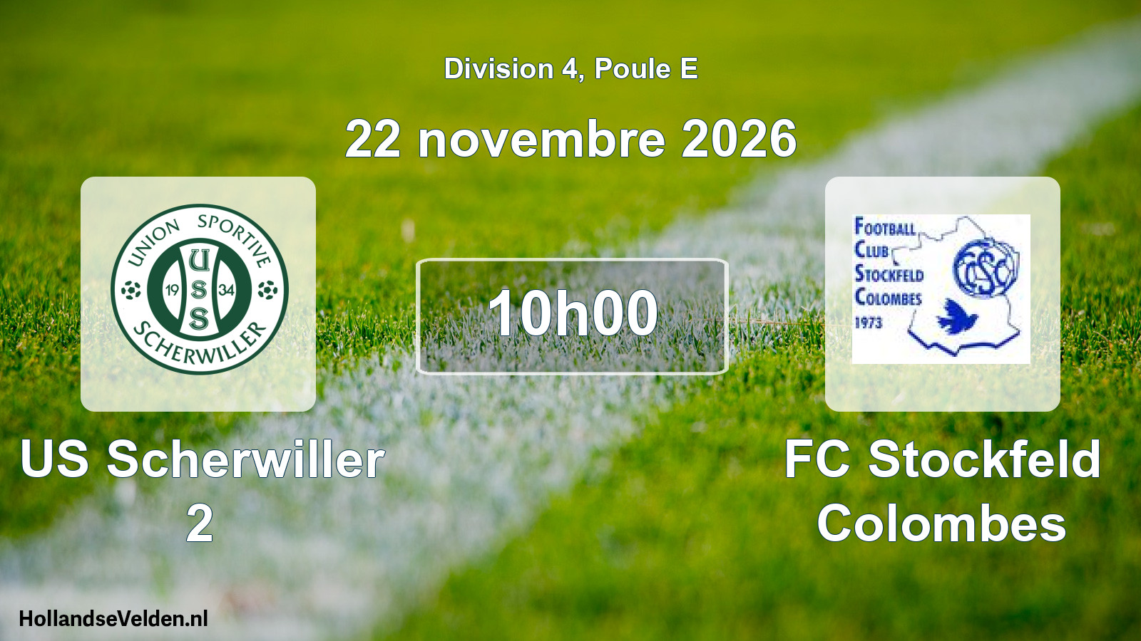 Scheduled Match: US Scherwiller 2 - FC Stockfeld Colombes (22 November 2026)