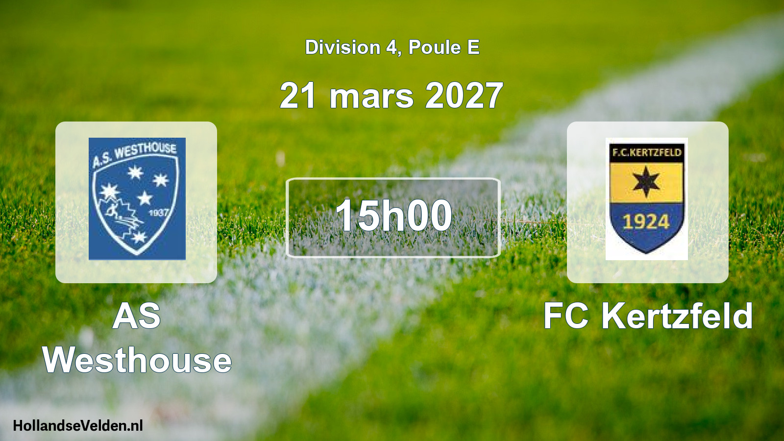 Match programmé: AS Westhouse - FC Kertzfeld (21 mars 2027)