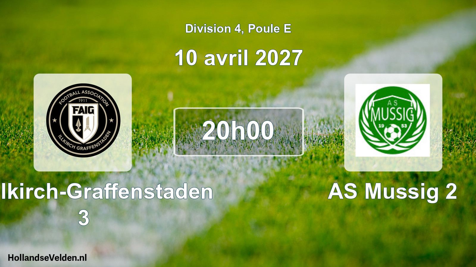 Scheduled Match: FA Illkirch-Graffenstaden 3 - AS Mussig 2 (10 April 2027)