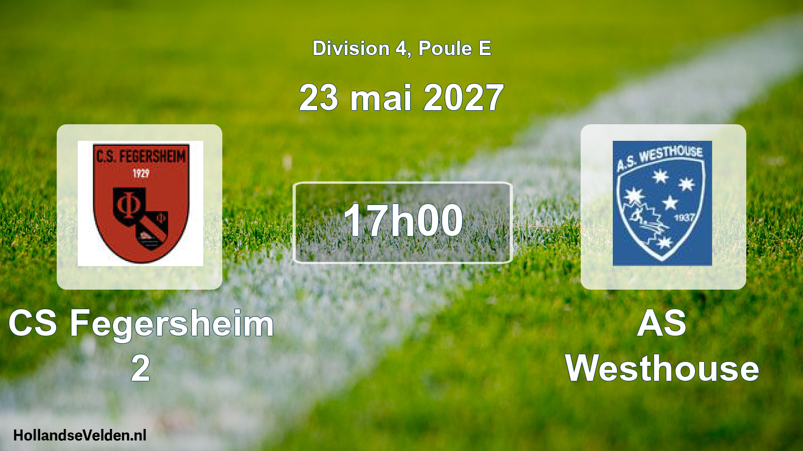 Match programmé: CS Fegersheim 2 - AS Westhouse (23 mai 2027)