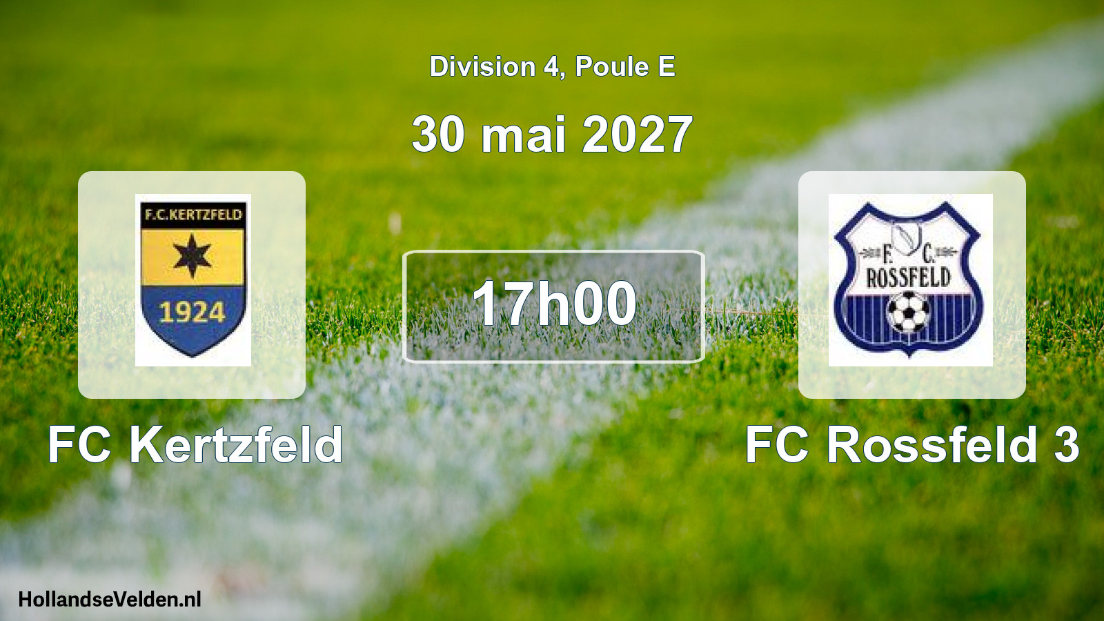 Match programmé: FC Kertzfeld - FC Rossfeld 3 (30 mai 2027)