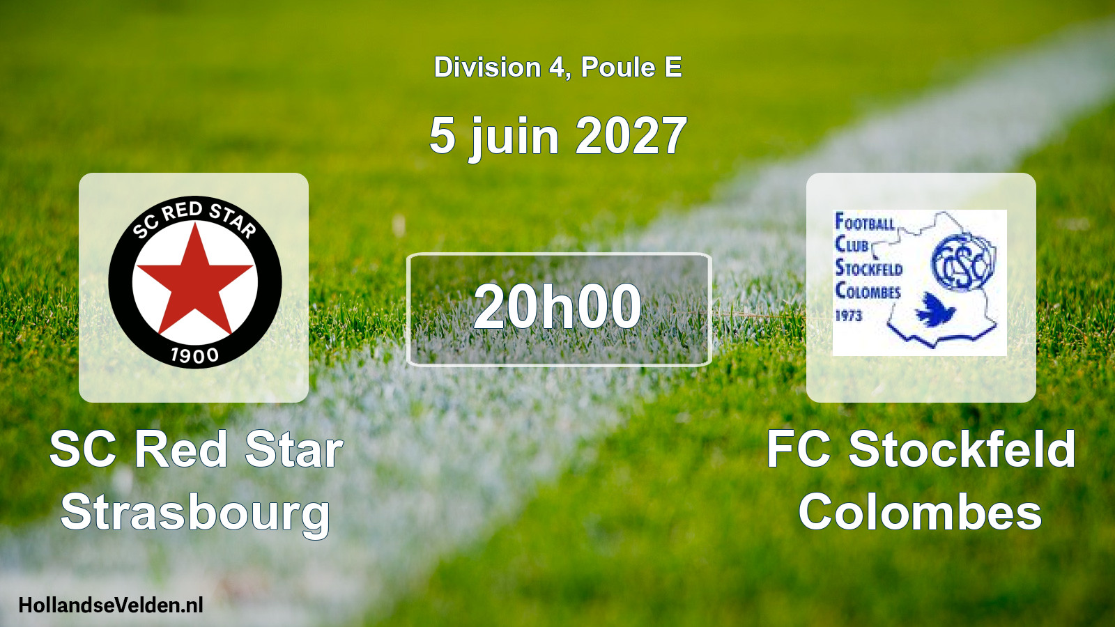 Match programmé: SC Red Star Strasbourg - FC Stockfeld Colombes (5 juin 2027)