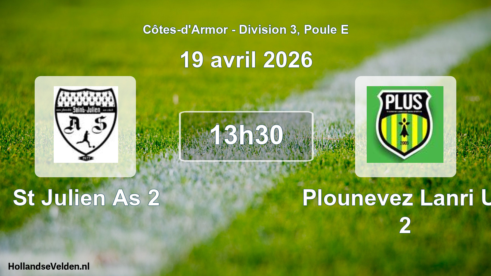 Scheduled Match: St Julien As 2 - Plounevez Lanri Us 2 (19 April 2026)