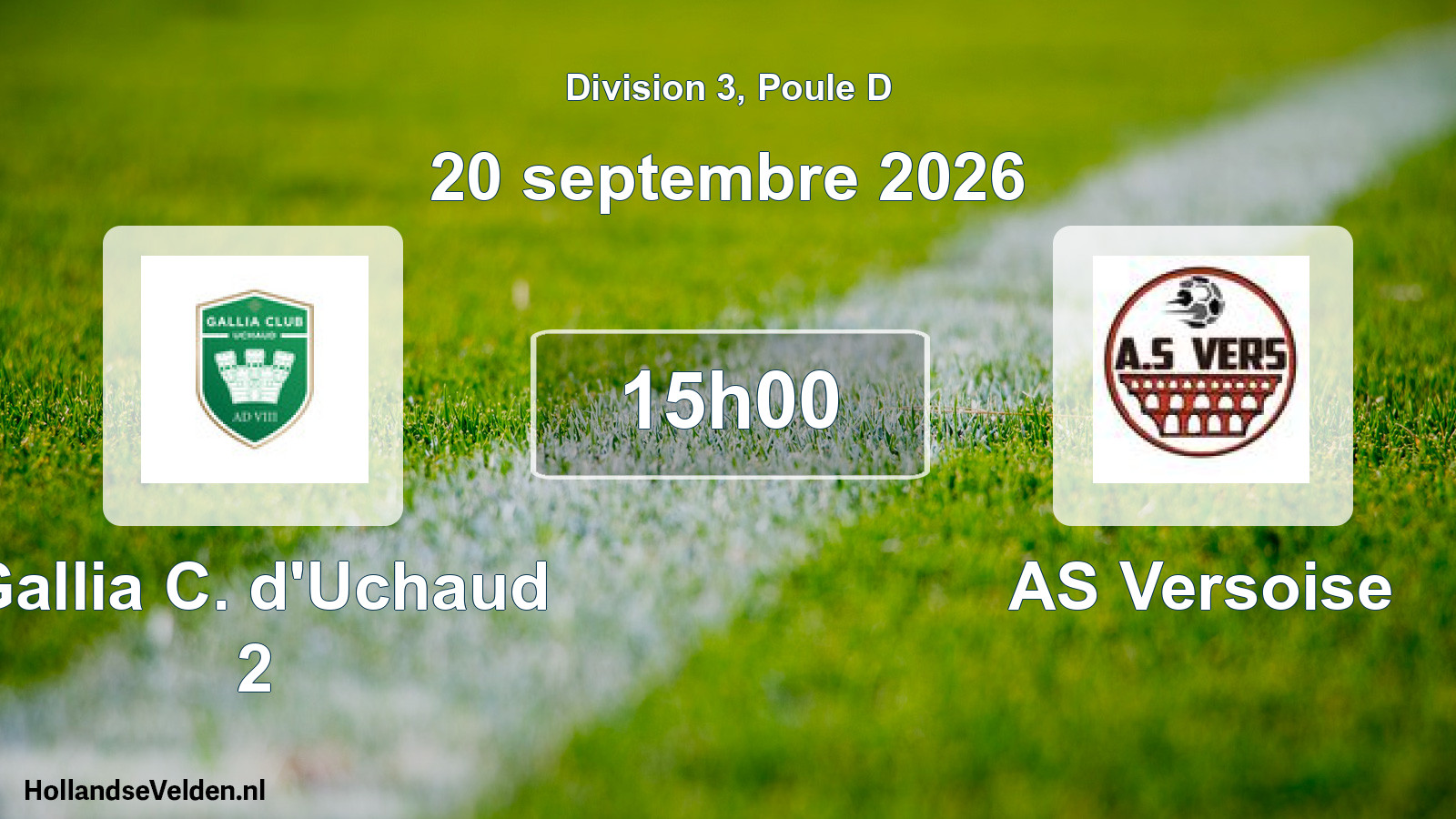Match programmé: Gallia C. d'Uchaud 2 - AS Versoise (20 septembre 2026)