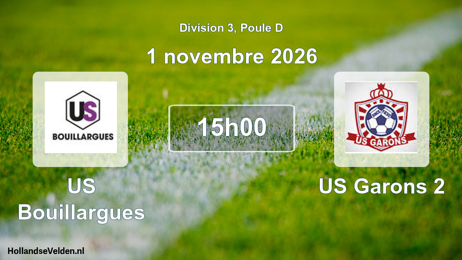 Match programmé: US Bouillargues - US Garons 2 (1 novembre 2026)