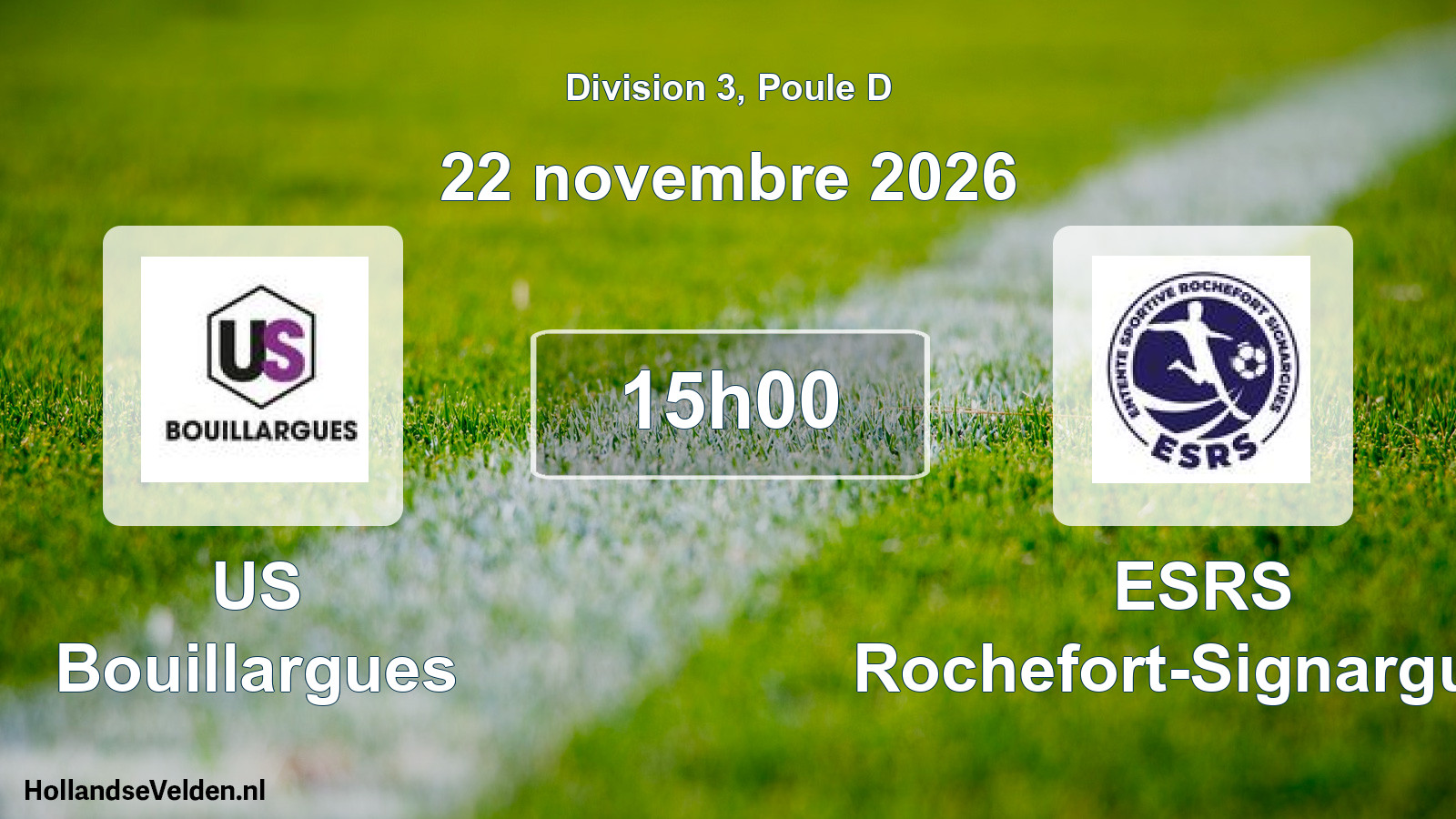 Match programmé: US Bouillargues - ESRS Rochefort-Signargues (22 novembre 2026)
