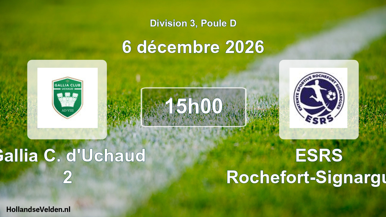 Match programmé: Gallia C. d'Uchaud 2 - ESRS Rochefort-Signargues (6 décembre 2026)